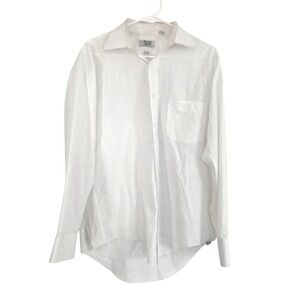 Arrow Trump White Dress Shirt Long Sleeve Button Front Men's Size 15 32/33